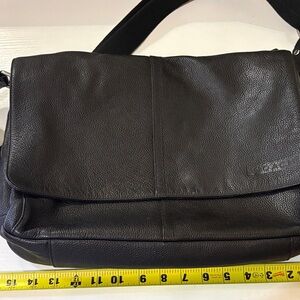 Coach Dark Leather Messenger Bag